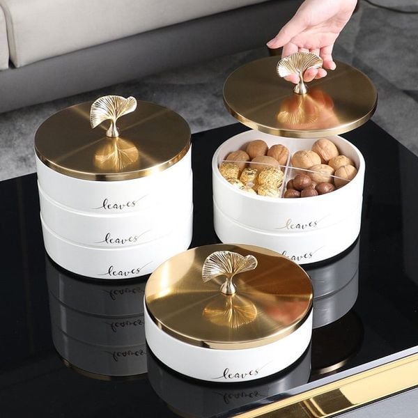  Khay Mứt 3 Tầng Leaves 