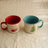  Cốc Viền Quai Xanh, Đỏ Giáng Sinh 