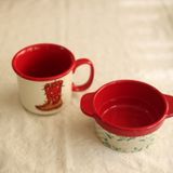  Cốc Viền Quai Xanh, Đỏ Giáng Sinh 