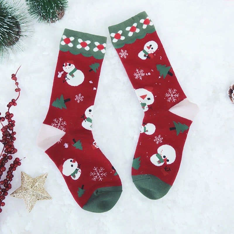  Set 5 Tất Giáng Sinh Kèm Túi 