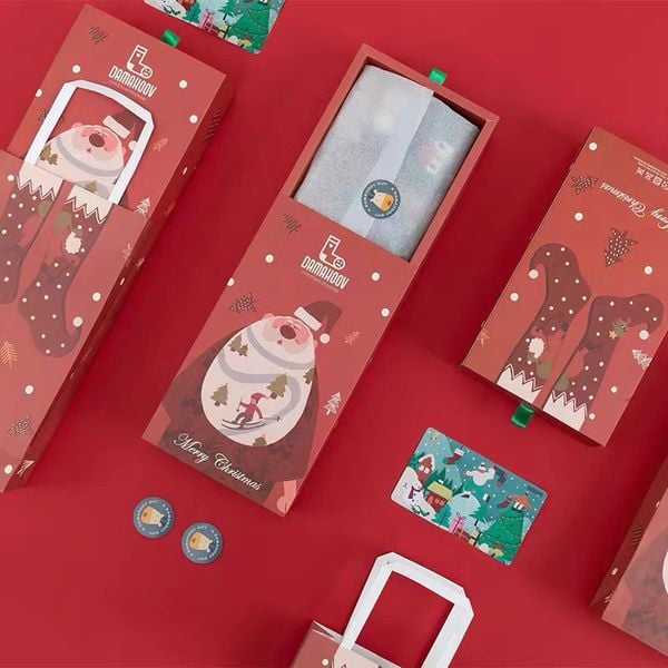  Set 5 Tất Giáng Sinh Kèm Túi 