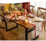  Khăn Trải Bàn Xmas Viền Đỏ 