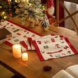  Khăn Trải Bàn Xmas Viền Đỏ 