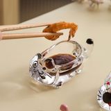  Đĩa Gia Vị Mèo Thủy Tinh 