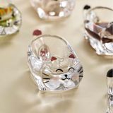  Đĩa Gia Vị Mèo Thủy Tinh 