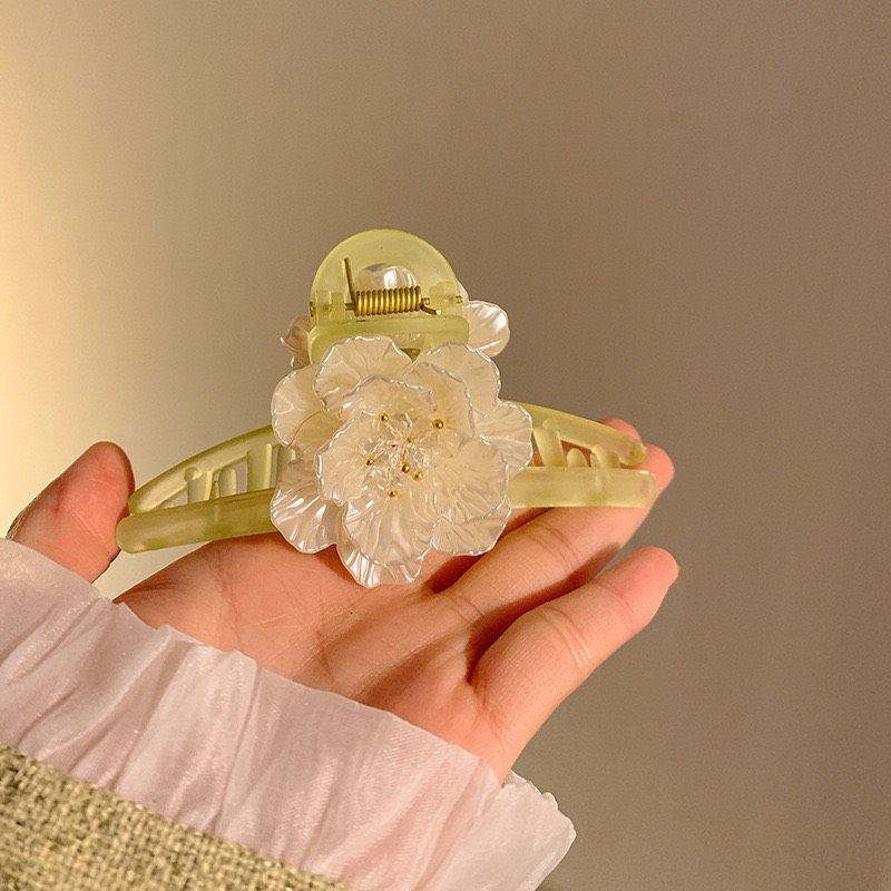  Kẹp Tóc Hoa Trà Trắng 