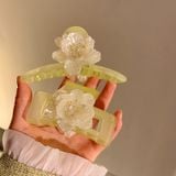  Kẹp Tóc Hoa Trà Trắng 