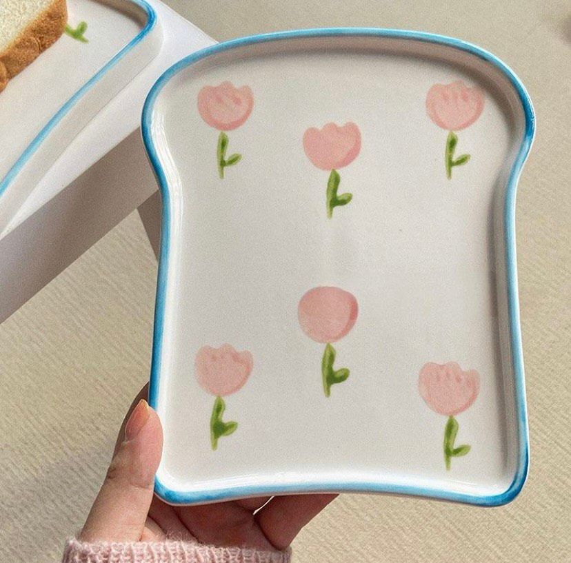 Đĩa Bánh Mì Hoa Tulip 
