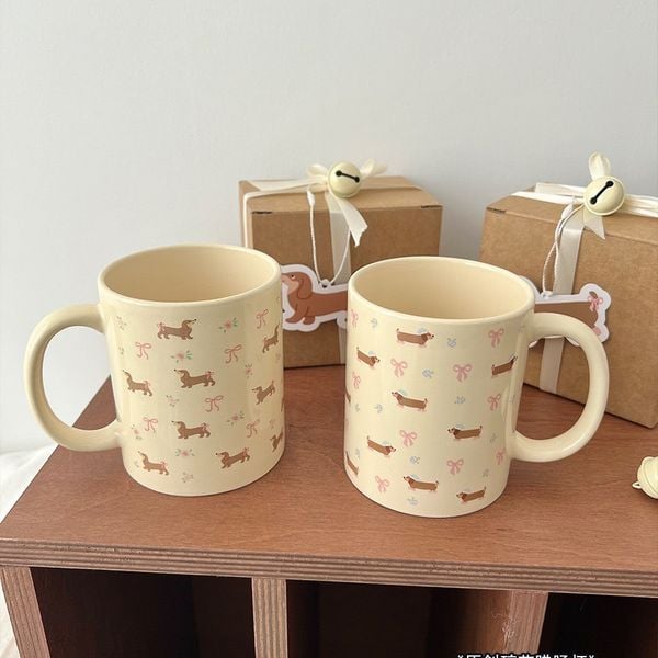  Cốc Cún Nơ Hồng 