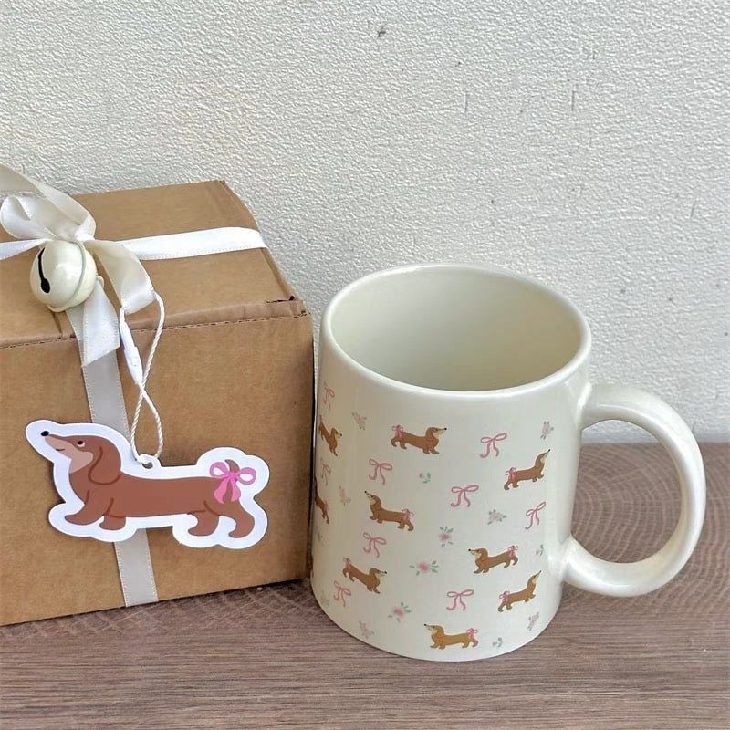  Cốc Cún Nơ Hồng 