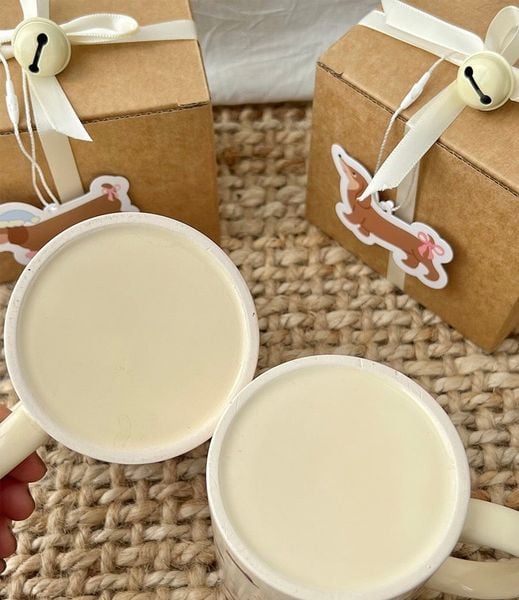  Cốc Cún Nơ Hồng 