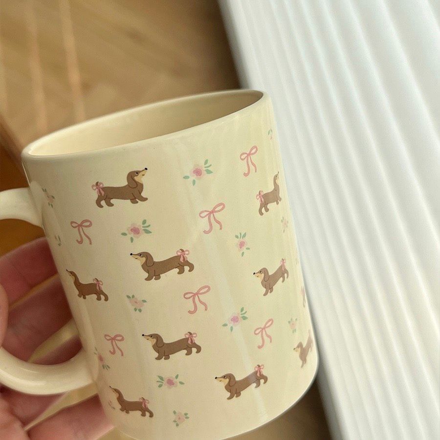  Cốc Cún Nơ Hồng 