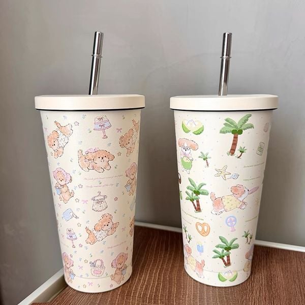  Cốc Giữ Nhiệt Cún Nâu 