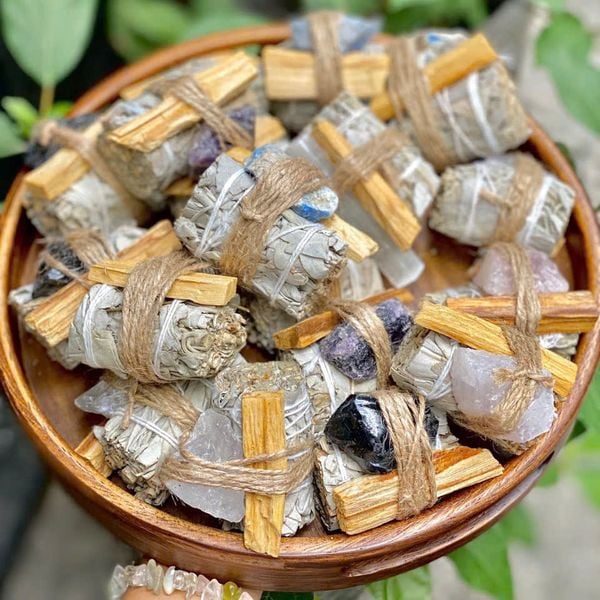  Xô Thơm Mix Palo Santo & Thạch Anh 