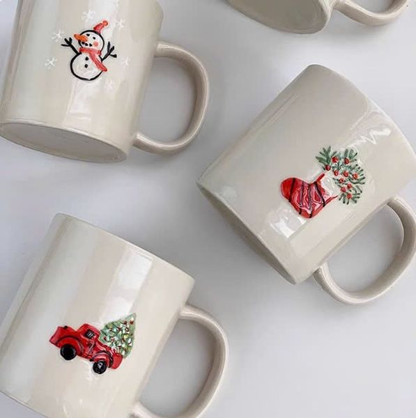  Cốc Giáng Sinh Màu Men 