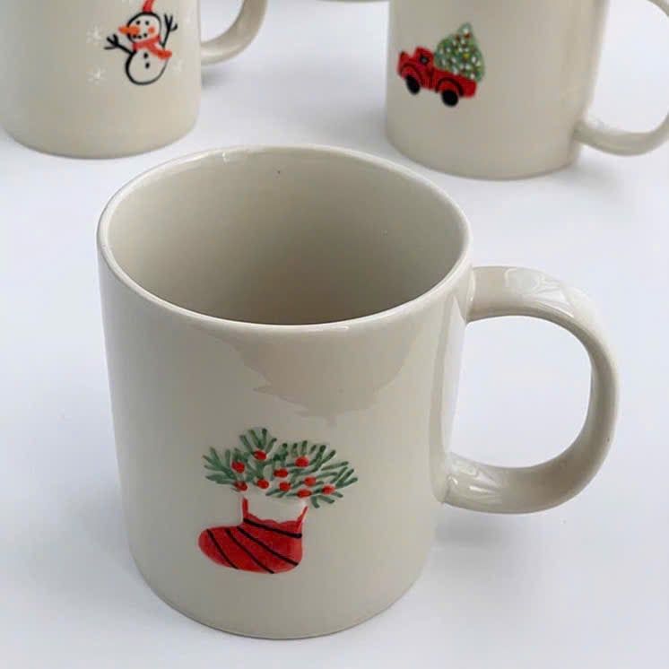  Cốc Giáng Sinh Màu Men 