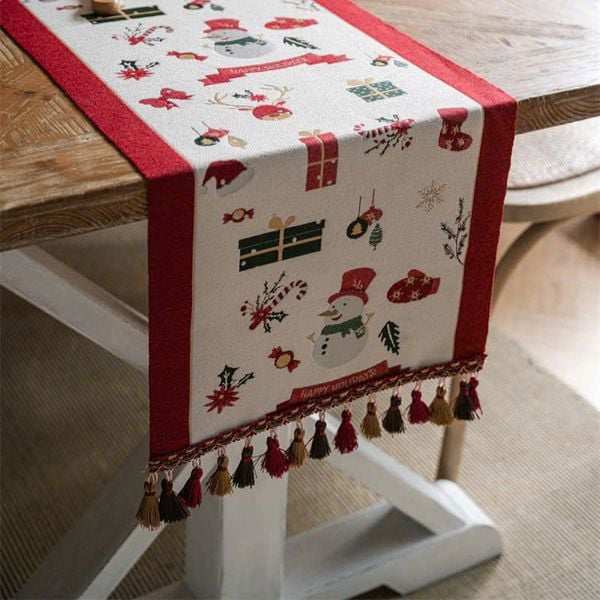  Khăn Trải Bàn Người Tuyết Xmas 
