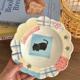  Bát, Đĩa Mèo Lười Dễ Thương 