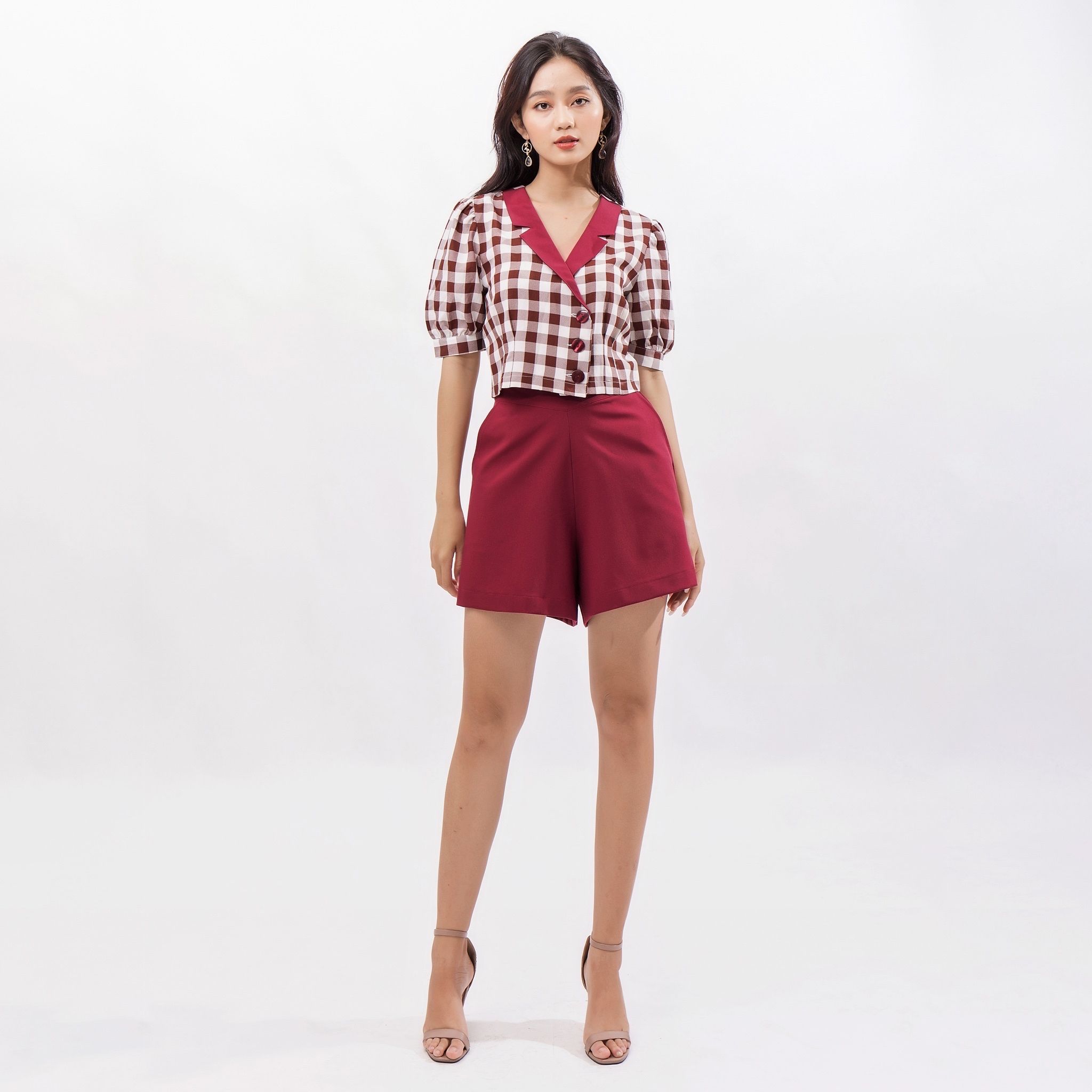 Set Bộ Áo Cổ Vest Quần Short  Urban Factory