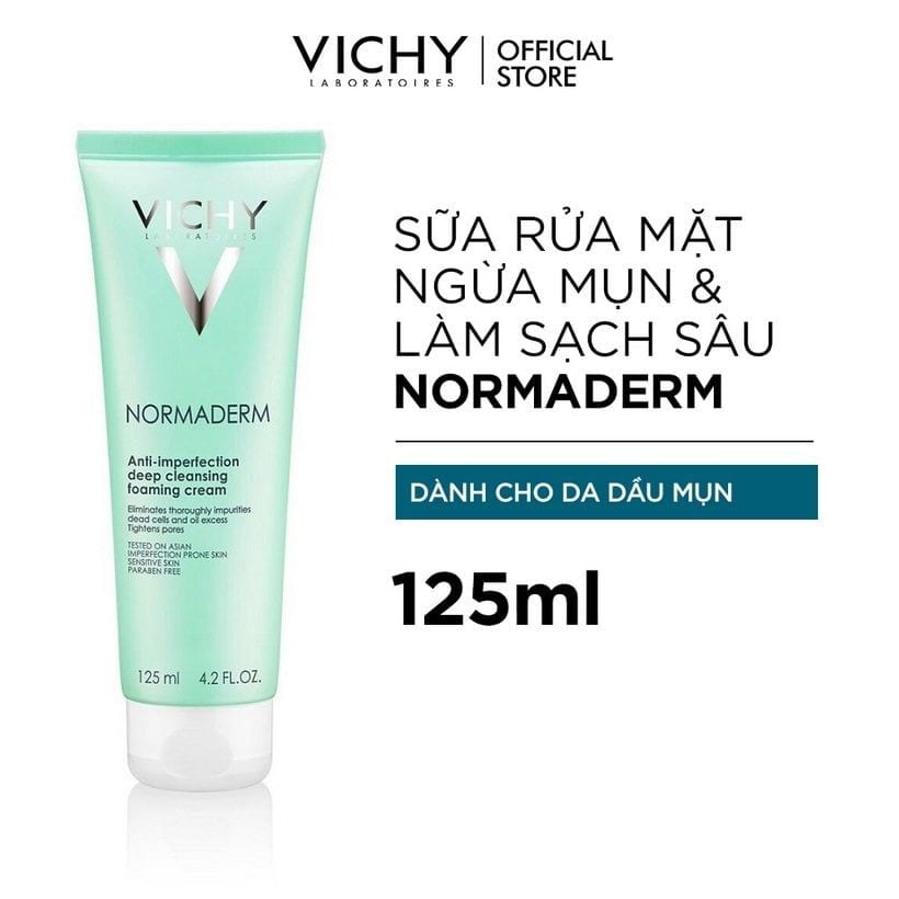  Sữa Rửa Mặt Tạo Bọt Ngừa Mụn & Làm Sạch Sâu Normaderm Anti-Imperfection Deep Cleansing Foaming Cream 125ml 