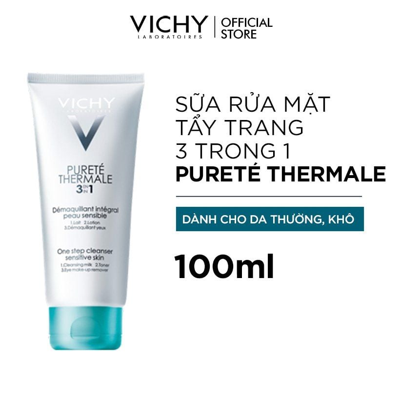  Sữa Rửa Mặt Tẩy Trang 3 Tác Dụng Dành Cho Da Thường, Hỗn Hợp Và Nhạy Cảm 100ml 