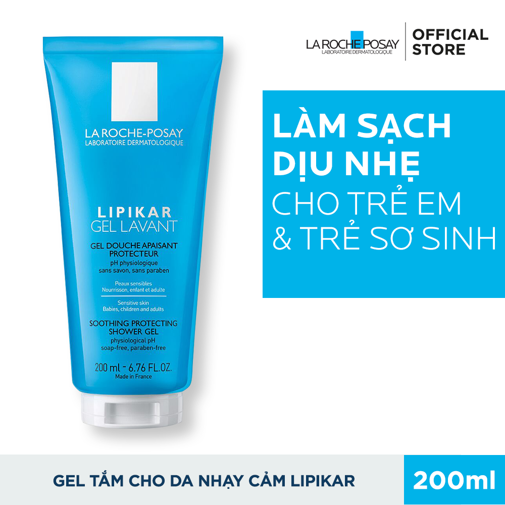  Gel tắm làm sạch, làm dịu & bảo vệ da Lipikar Shower Gel 200ml 