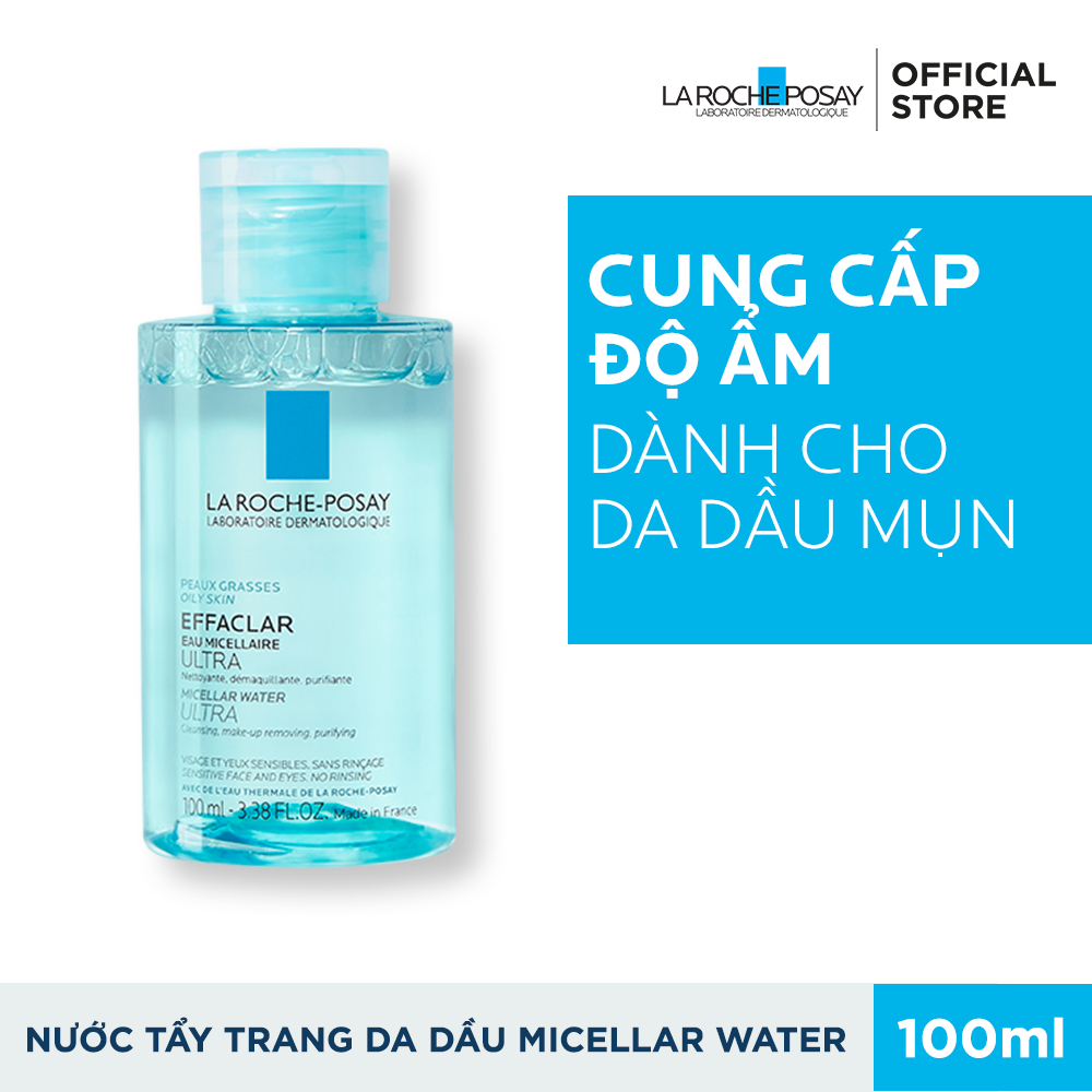  Nước tẩy trang Effaclar Micellar cho da dầu, mụn nhạy cảm 100ml 