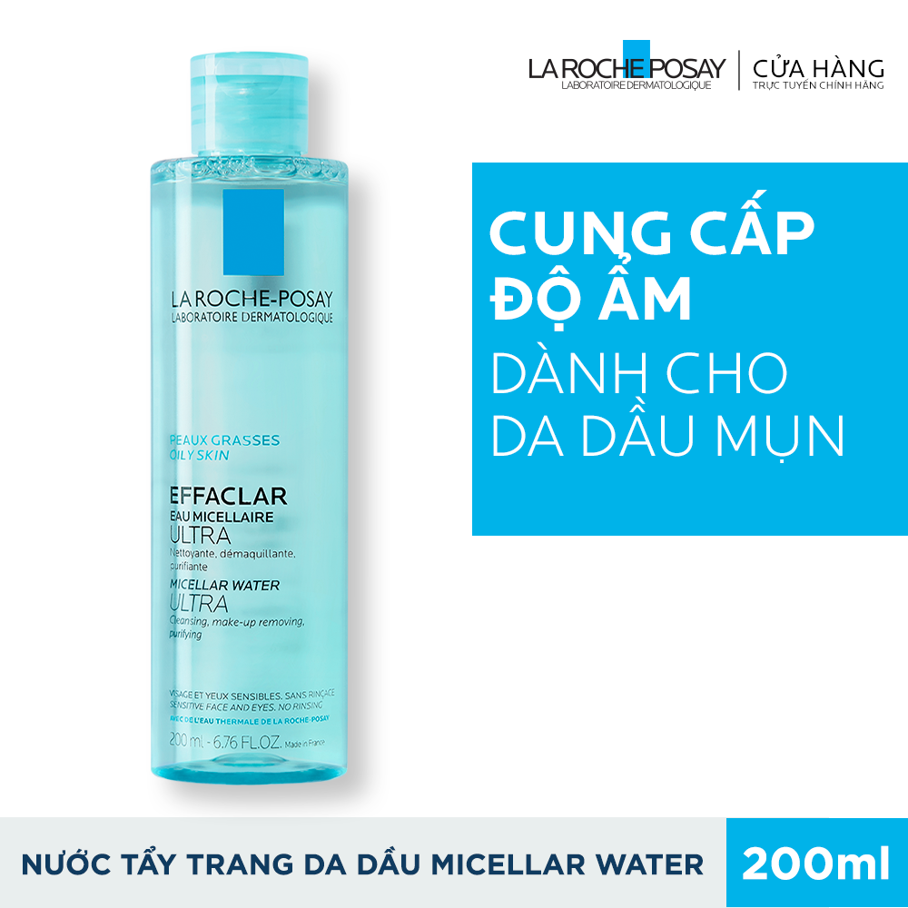  Nước tẩy trang Effaclar Micellar cho da dầu, mụn nhạy cảm 200ml 