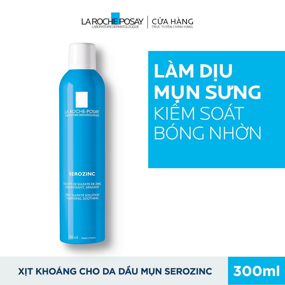  Xịt khoáng giúp làm sạch và làm dịu da Serozinc 300ml 