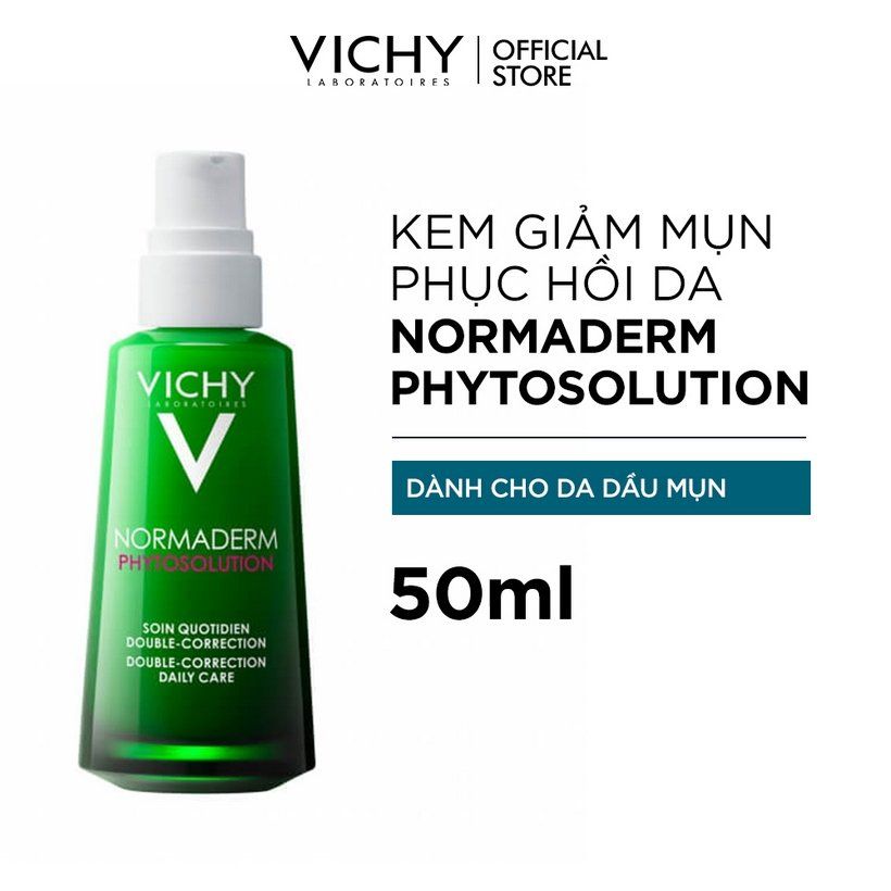  Kem Dưỡng Dạng Gel Sữa Dành Cho Da Mụn Với Tác Động Kép Vichy Normaderm Phytosolution 50ml 