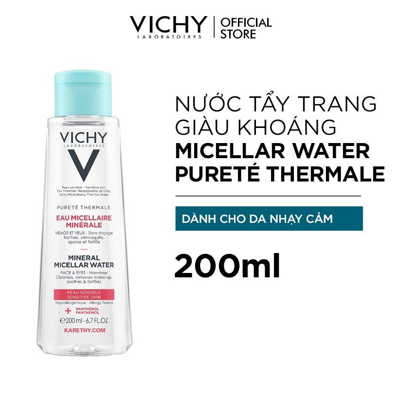  Nước Tẩy Trang Mineral Micellar Water Pureté Thermale Cho Da Nhạy Cảm 200ml 