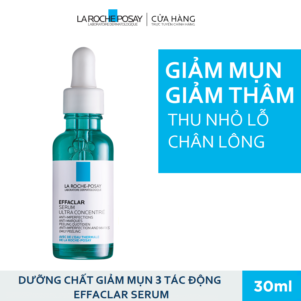  Dưỡng chất giảm mụn, ngừa thâm thu nhỏ lỗ chân lông Effaclar Serum 30ml 