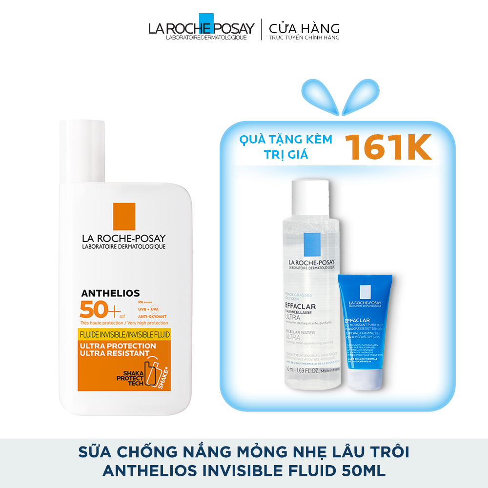  SỮA CHỐNG NẮNG MỎNG NHẸ LÂU TRÔI ANTHELIOS INVISIBLE FLUID 50ML 