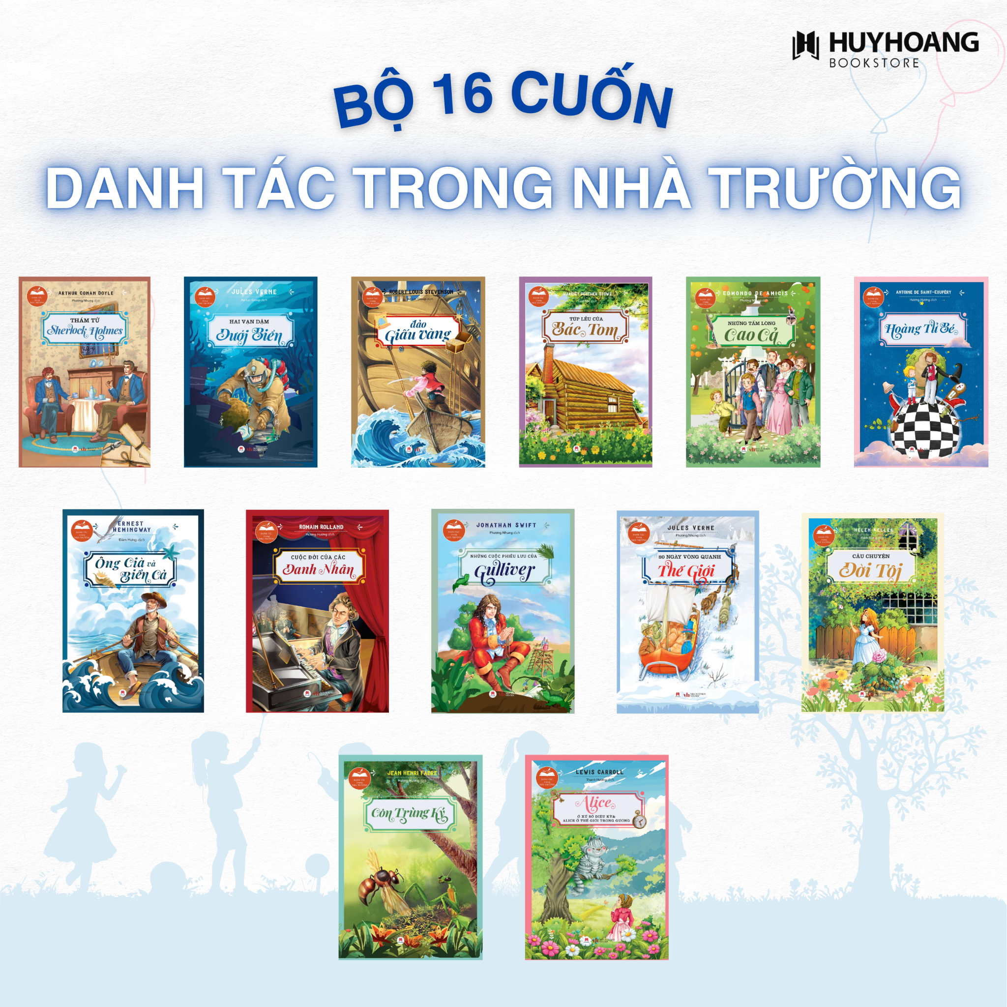 Bộ 16 Cuốn Danh Tác Trong Nhà Trường - Sách Thiếu Nhi