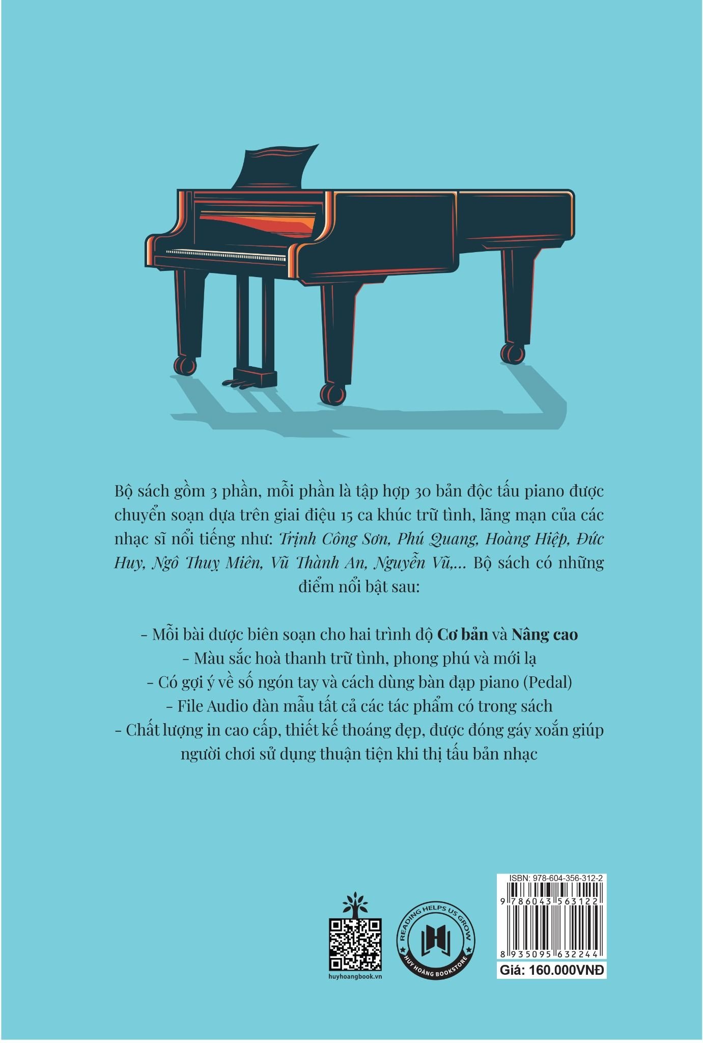 Nhạc Trịnh, nhạc trữ tình soạn cho piano - phần 1 – huyhoangbookstore