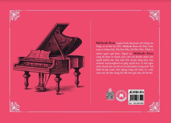 MÉTHODE ROSE - PHƯƠNG PHÁP HỒNG NĂM THỨ NHẤT VỚI ĐÀN PIANO (TÁI BẢN 2024)