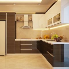 Tủ bếp nhựa Laminate kiểu chữ L