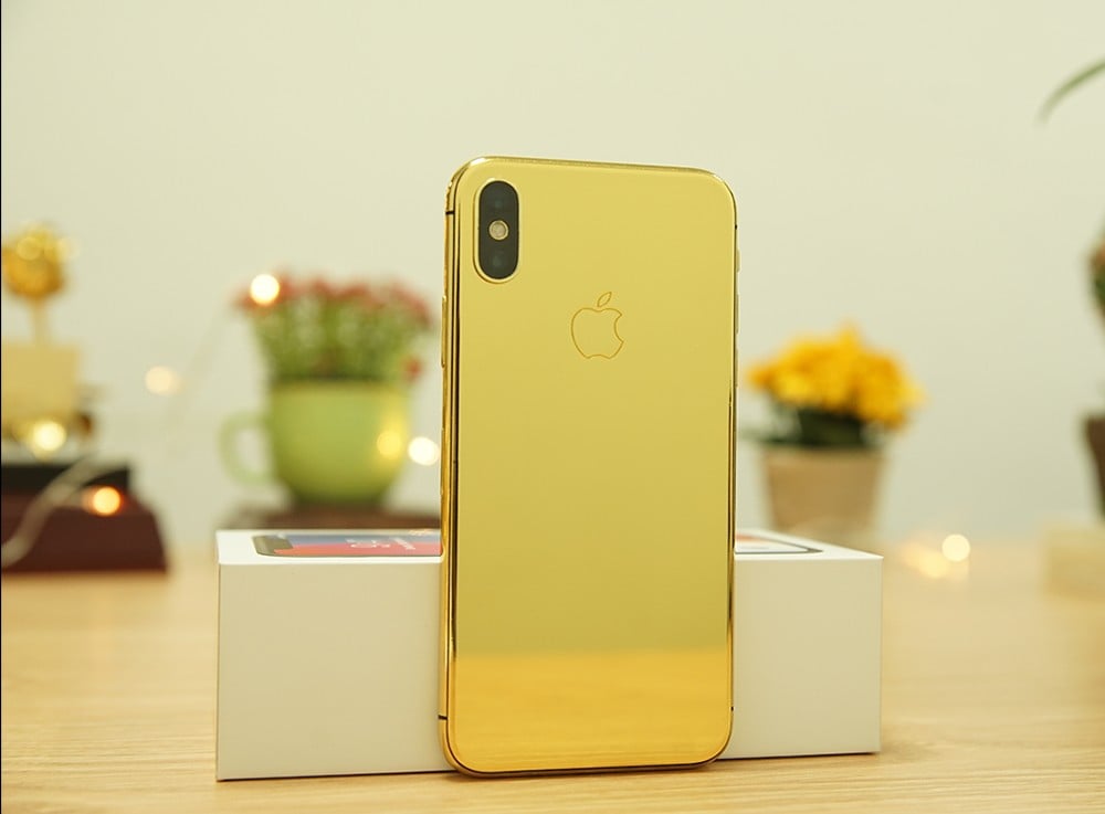 Giá iPhoneX mạ vàng 24K, dịch vụ mạ vàng điện thoại iPhone