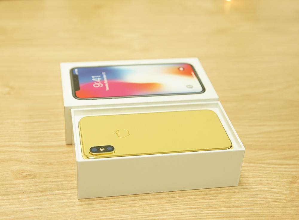 Giá iPhoneX mạ vàng 24K, dịch vụ mạ vàng điện thoại iPhone