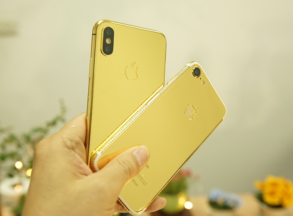 Giá bán iPhoneX mạ vàng 24K, dịch vụ mạ vàng điện thoại iPhone