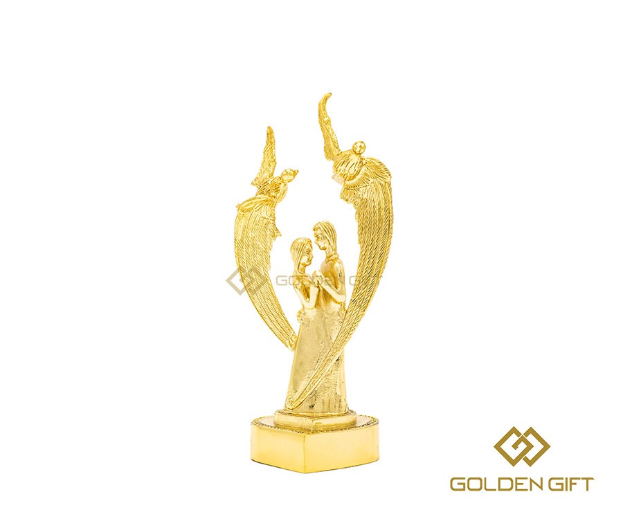 Tượng đôi uyên ương mạ vàng 24K, Đôi uyên ương phong phong thuỷ kết duyên