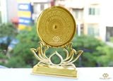 Mặt Trống Đồng mạ vàng - Đế hoa sen