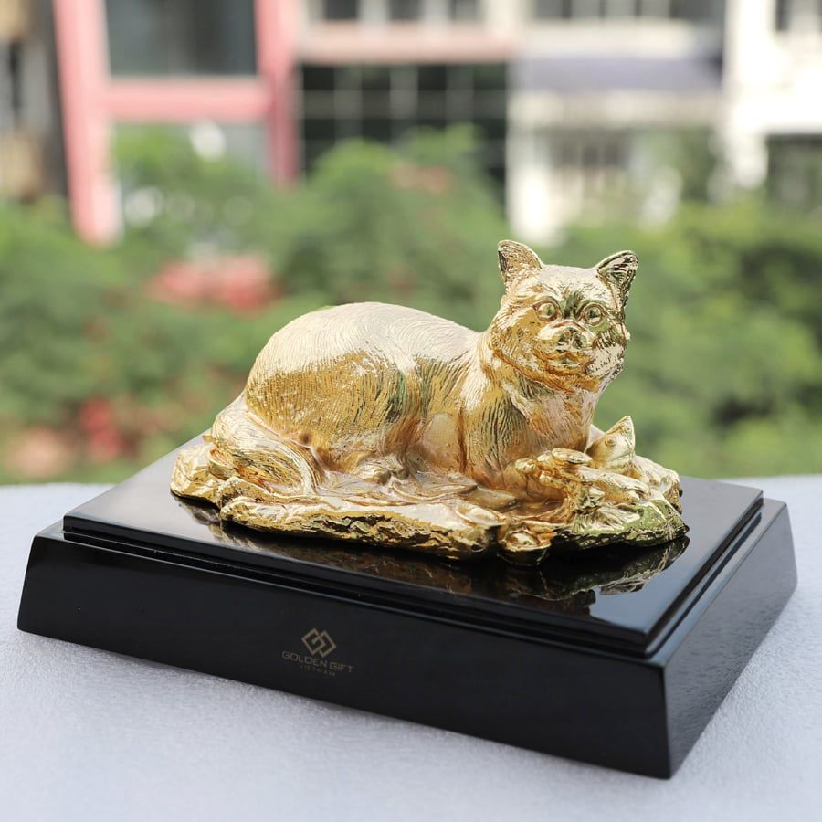Tượng Mèo An khang - Quà Tặng Sang Trọng, Phong Thủy Cát Tường – Golden ...