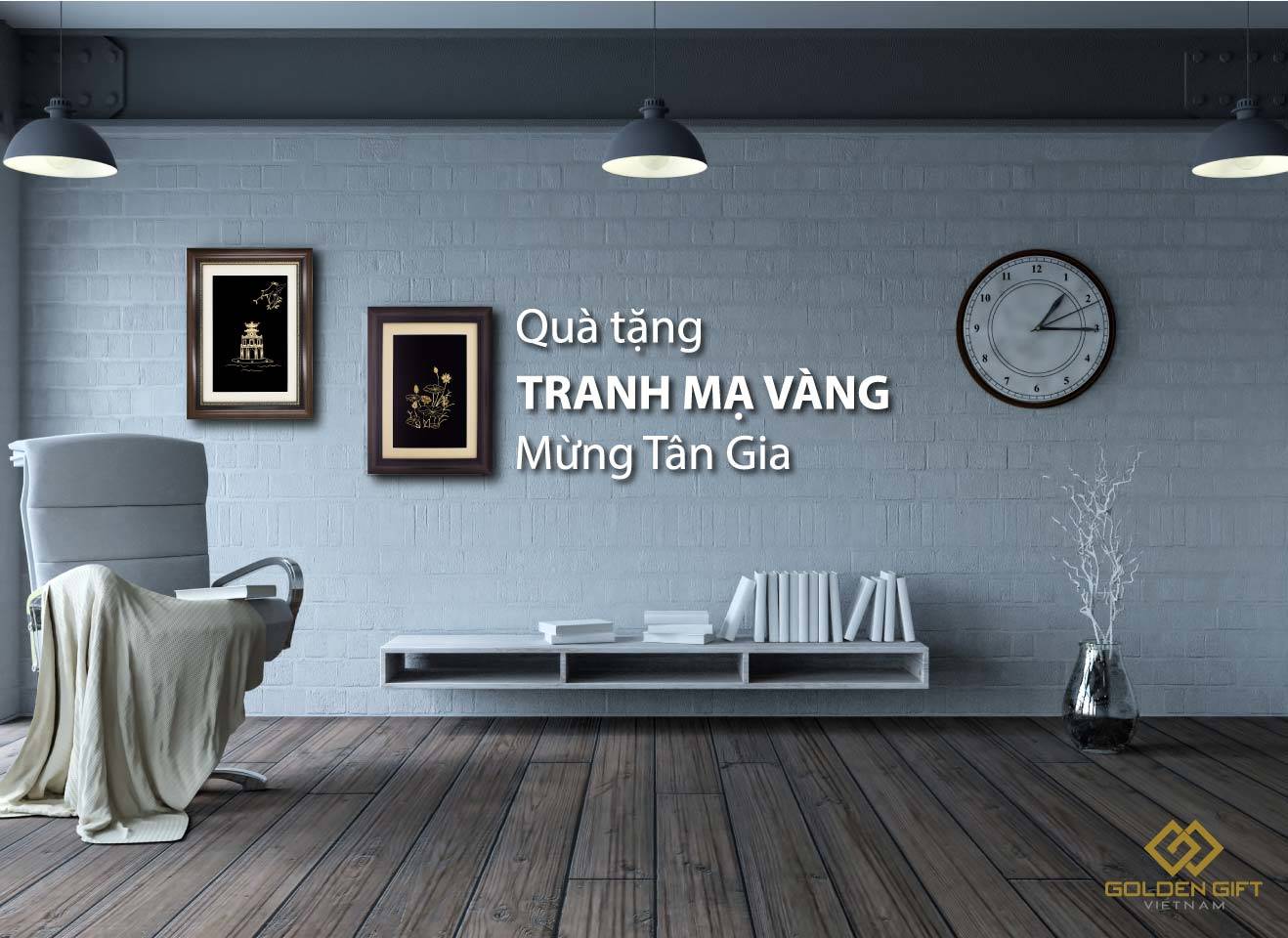 Quà tặng tranh mạ vàng mừng tân gia