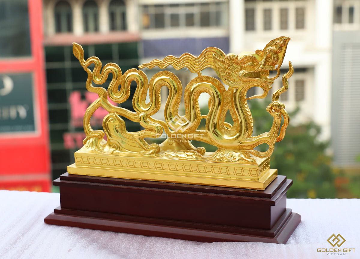 Tượng Rồng thời Lý mạ vàng 24K, mua tượng Rồng Thăng Long tại HN – Quà Tặng Cao Cấp