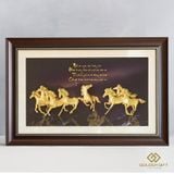 Tranh Mã đáo thành công mạ vàng 24K