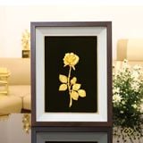 Tranh cành Hoa Hồng mạ vàng