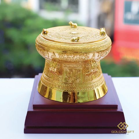 Trống Đồng mạ vàng 24K