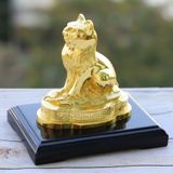 Tượng Mèo bằng đồng mạ vàng