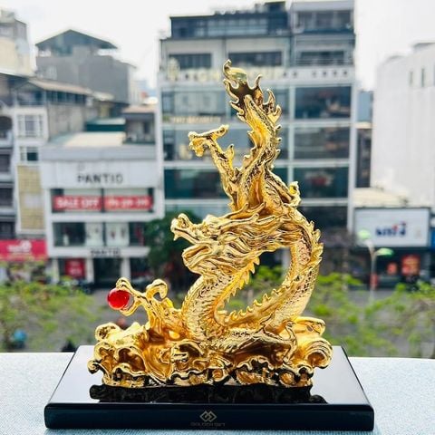 Rồng Vàng Kim Long Bảo Khang mạ vàng